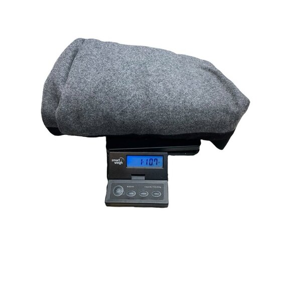 Jones New York Poncho Top Cape One Size Gray Black Trim Wool Classic Mock Neck - Picture 6 of 6